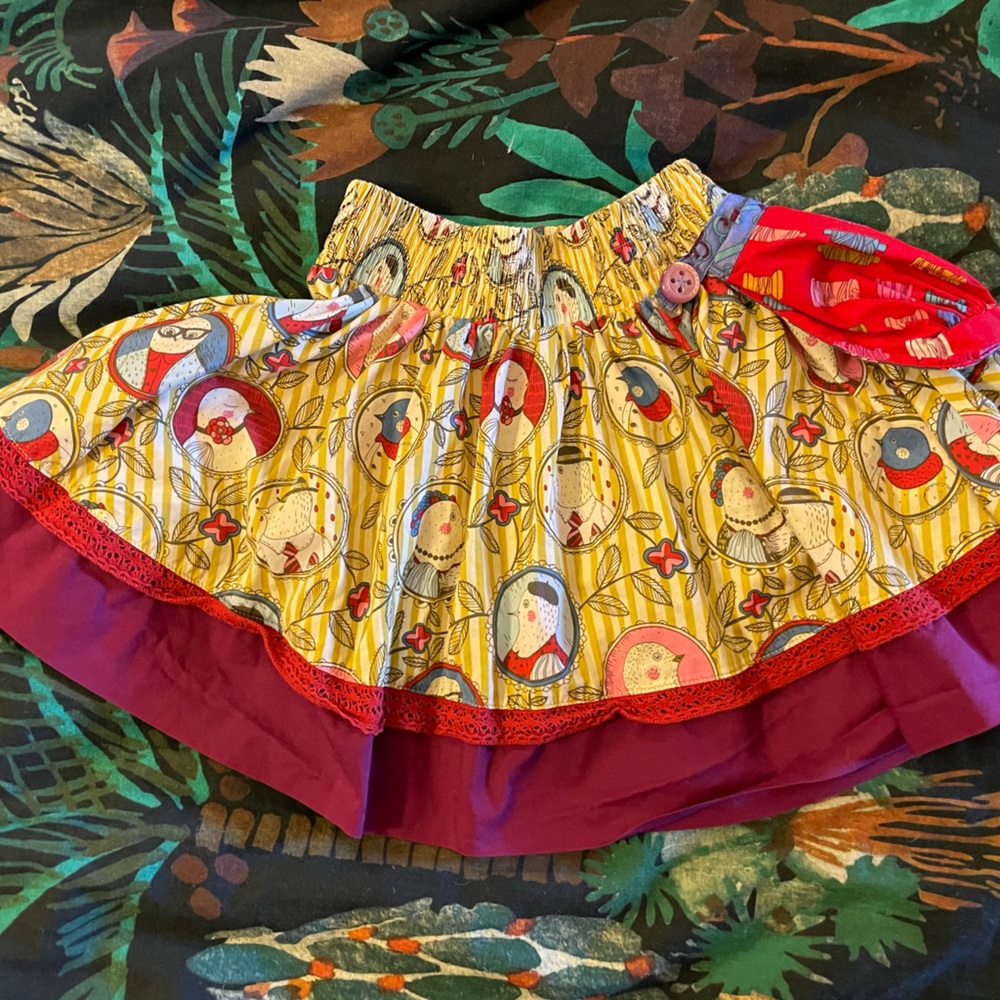 Matilda Jane 4T Fancy Bird Twirl Skirt EUC